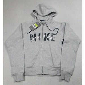 NWT Nike Hoodie Womens Small Gray Full Zip Athletics Sweatshirt NWT Style 296895